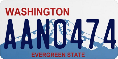 WA license plate AAN0474