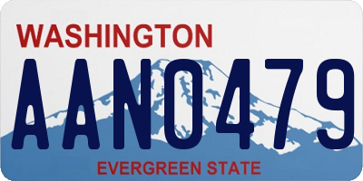 WA license plate AAN0479