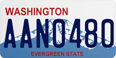 WA license plate AAN0480