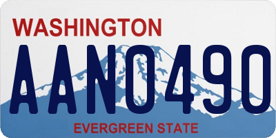 WA license plate AAN0490