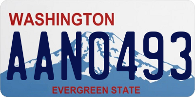 WA license plate AAN0493