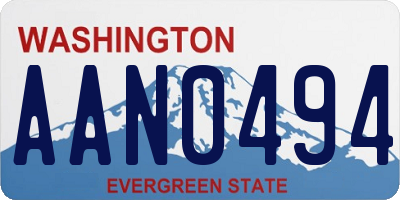 WA license plate AAN0494