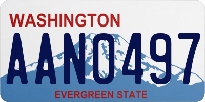 WA license plate AAN0497