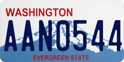 WA license plate AAN0544