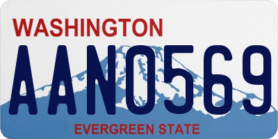 WA license plate AAN0569