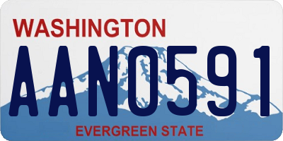 WA license plate AAN0591