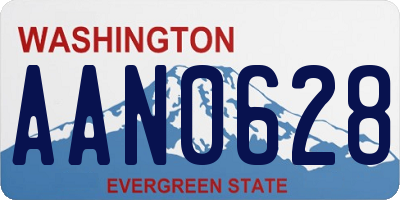 WA license plate AAN0628