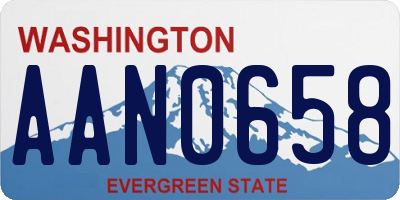 WA license plate AAN0658