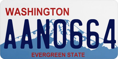 WA license plate AAN0664