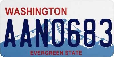 WA license plate AAN0683