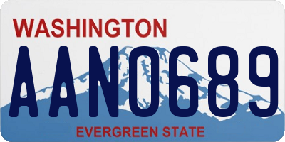 WA license plate AAN0689