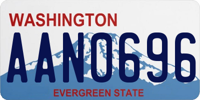 WA license plate AAN0696