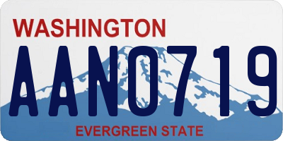 WA license plate AAN0719