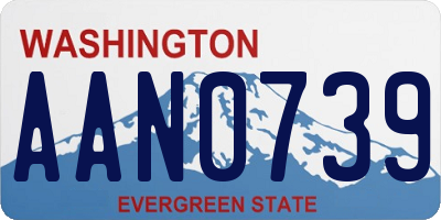 WA license plate AAN0739