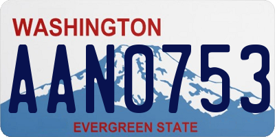 WA license plate AAN0753