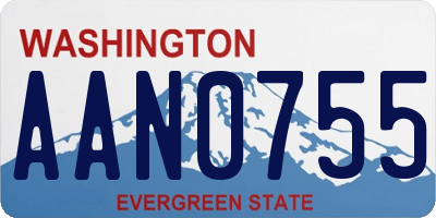 WA license plate AAN0755