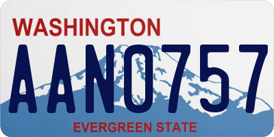 WA license plate AAN0757