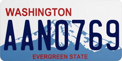 WA license plate AAN0769