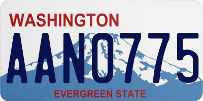 WA license plate AAN0775