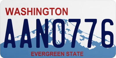 WA license plate AAN0776