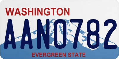 WA license plate AAN0782