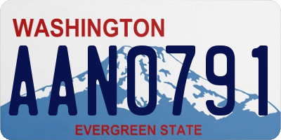 WA license plate AAN0791