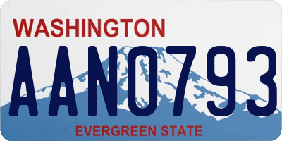 WA license plate AAN0793