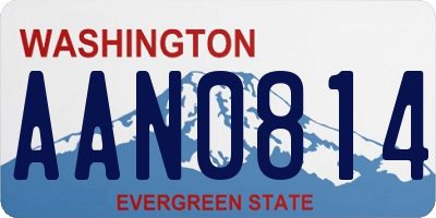 WA license plate AAN0814