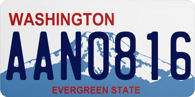 WA license plate AAN0816