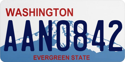 WA license plate AAN0842