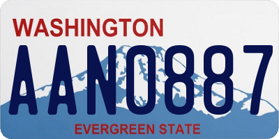 WA license plate AAN0887