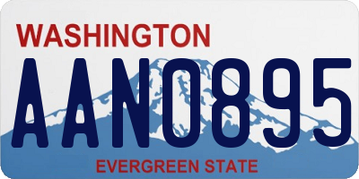 WA license plate AAN0895