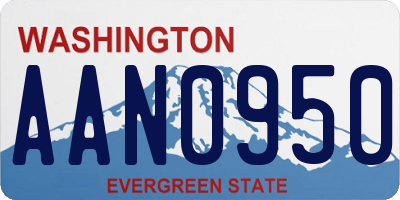 WA license plate AAN0950