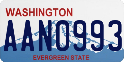 WA license plate AAN0993