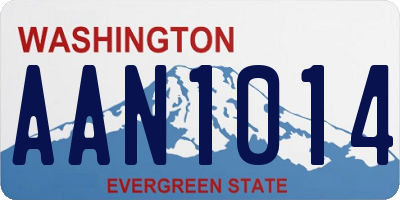 WA license plate AAN1014