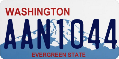 WA license plate AAN1044