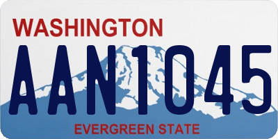 WA license plate AAN1045