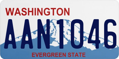 WA license plate AAN1046