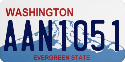 WA license plate AAN1051