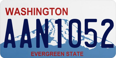 WA license plate AAN1052