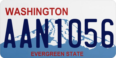 WA license plate AAN1056