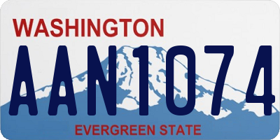 WA license plate AAN1074