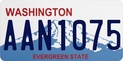 WA license plate AAN1075