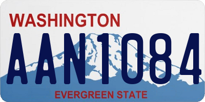 WA license plate AAN1084