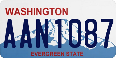 WA license plate AAN1087