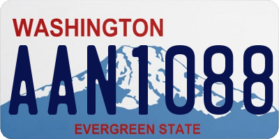 WA license plate AAN1088