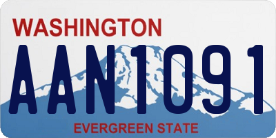 WA license plate AAN1091