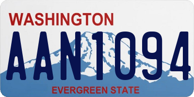 WA license plate AAN1094