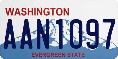 WA license plate AAN1097