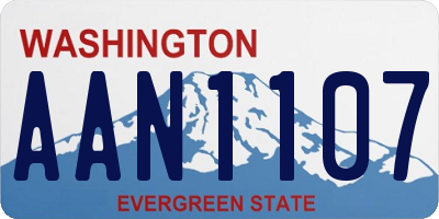 WA license plate AAN1107